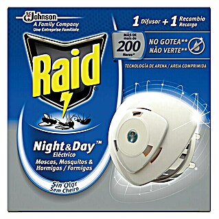 Raid Producto anti-insectos eléctrico líquido Night&Day (2 ud.)