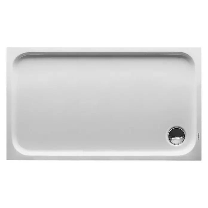 Duravit D-Code Duschwanne - L x B: 120 x 70 cm, Kunststoff, Weiß, Ohne Antirutsch-Oberfläche, Rechteckig - Rechteckige Duschwanne aus weißem Sanitäracryl mit mittigem Ablauf für ein modernes Badezimmerdesign.