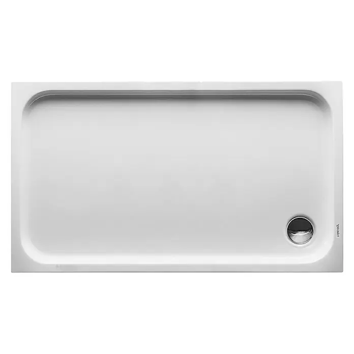 Duravit D-Code Duschwanne - L x B: 130 x 75 cm, Kunststoff, Weiß, Ohne Antirutsch-Oberfläche, Rechteckig - Rechteckige Duschwanne aus Keramik in Weiß mit einem mittigen Abfluss für ein modernes Badezimmerdesign.\n