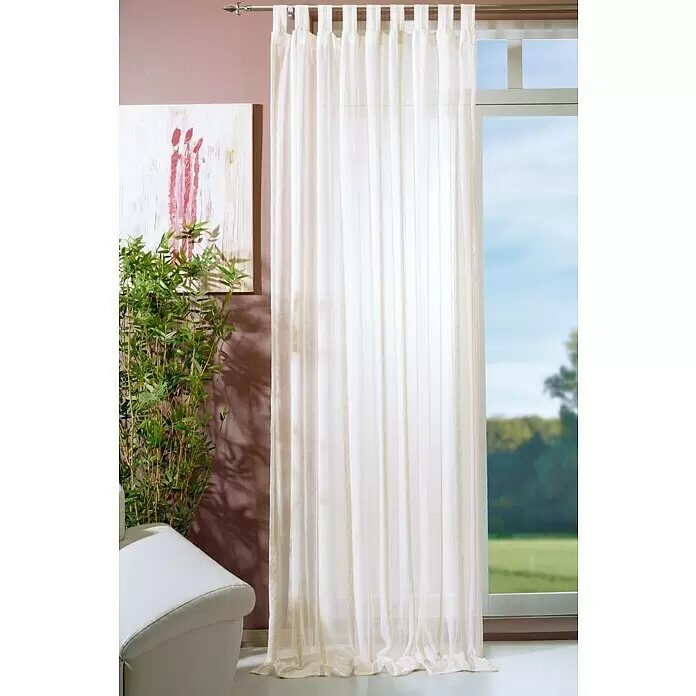 Elbersdrucke Schlaufenschal Casa - B x H: 140 x 255 cm, 80 % Polyester, 20 % Leinen, Beige - Stimmungsaufnahme