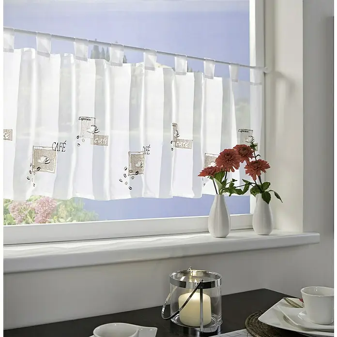 Elbersdrucke Celeste 00 198763 Bistro Curtain Transparent White 45 x Elbersdrucke Celeste 00 198763 Bistro Curtain Transparent White 45 x