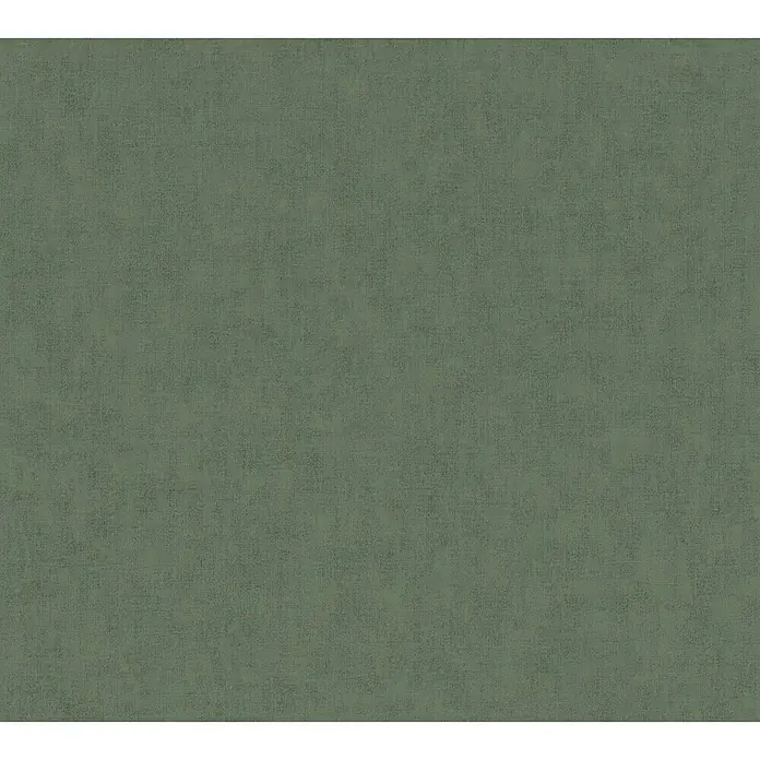 A.S. Création Geo Nordic Vliestapete - Dunkelgrün, Uni, 10,05 x 0,53 m - Nahaufnahme eines grünen Textilstoffs, der sich ideal für Möbel, Vorhänge oder andere dekorative Projekte eignet. Die Farbe verleiht jedem Raum Eleganz.