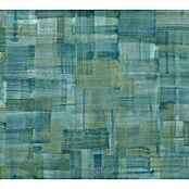 AS Creation Geo Nordic Vliestapete (Blau/Grün, Uni, 10,05 x 0,53 m)