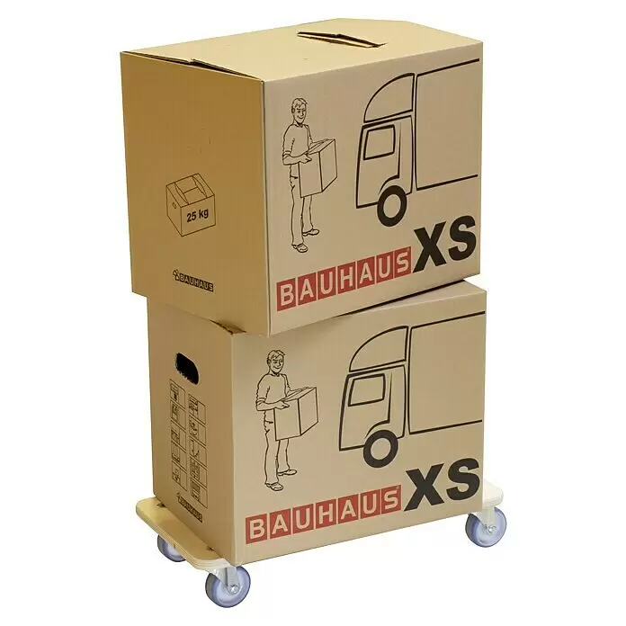 BAUHAUS Transportroller - L x B x H: 59 x 29 x 12 cm, Traglast: 300 kg, Holz - Anwendungsbeispiel