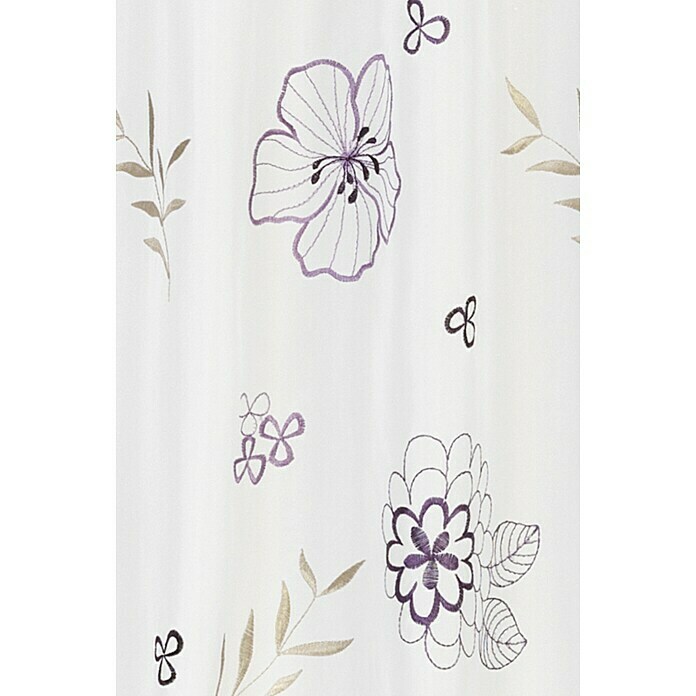 Elbersdrucke Bistrogardine Javine (Weiß/Violett, 140 x 48 cm, 100 %  Polyester) | BAUHAUS