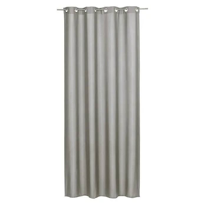 Elbersdrucke Ösenschal Lino - Taupe, 140 x 255 cm, 100 % Polyester - Grauer Ösenschal: Ein eleganter Vorhang aus blickdichtem Stoff mit Metallösen zur einfachen Aufhängung an einer Gardinenstange.