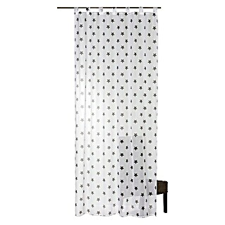 Elbersdrucke Schlaufenschal Stars Allover (140 x 255 cm, 100 % Polyester, Weiß/Anthrazit)