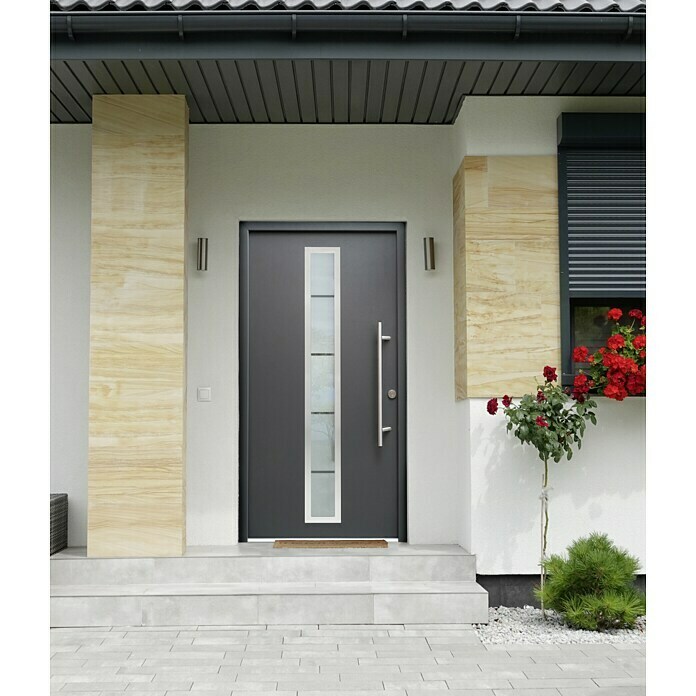 Splendoor Haustür Thermodoor SP70A110 x 210 cm, DIN Anschlag: Rechts, Anthrazit Mood Shot