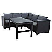 Keter Loungemöbel-Set Provence (2-tlg., Max. Personenzahl: 5, Polyrattan, Anthrazit)