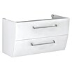 Camargue Orion Waschtischunterschrank (51 x 90,5 x 52,5 cm, Weiß, Glänzend)