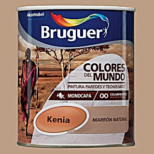 Bruguer Colores del Mundo Pintura para paredes (Kenia marrón natural, 750 ml, Mate)