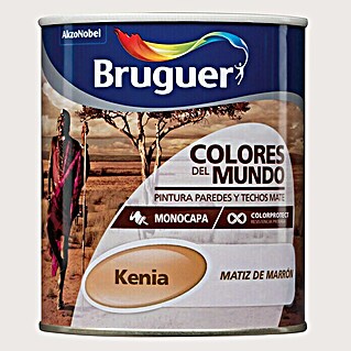 Bruguer Colores del Mundo Pintura para paredes (Kenia matiz de marrón, 750 ml, Mate)