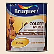 Bruguer Colores del Mundo Pintura para paredes India matiz de melocotón (750 ml, Mate)