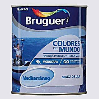 Bruguer Colores del Mundo Pintura para paredes (Mediterráneo lila, 750 ml, Mate)