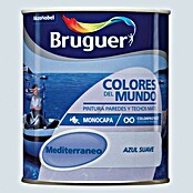 Bruguer Colores del Mundo Pintura para paredes Mediterráneo azul suave (750 ml, Mate)