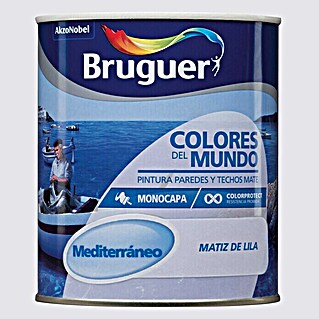Bruguer Colores del Mundo Pintura para paredes (Mediterráneo matiz de lila, 750 ml, Mate)