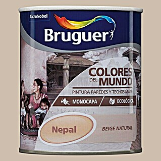 Bruguer Colores del Mundo Pintura para paredes (Nepal beige natural, 750 ml, Mate)