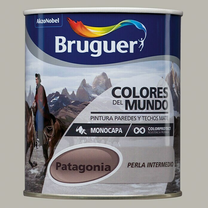 Bruguer Colores del Mundo Pintura para paredes Patagonia perla intermedio (750 ml, Mate)