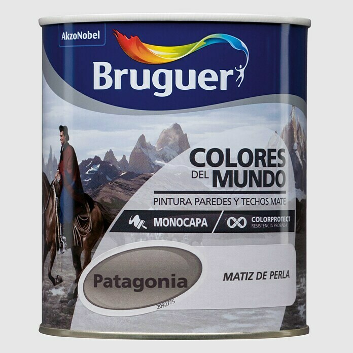 Bruguer Colores del Mundo Pintura para paredes Patagonia matiz de perla (750 ml, Mate)