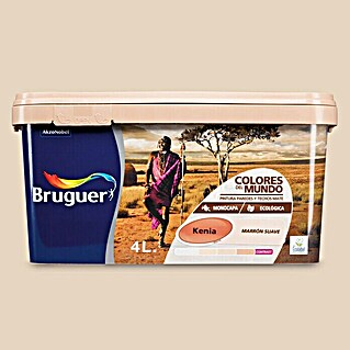 Bruguer Colores del Mundo Pintura para paredes (Kenia marrón suave, 4 l, Mate)