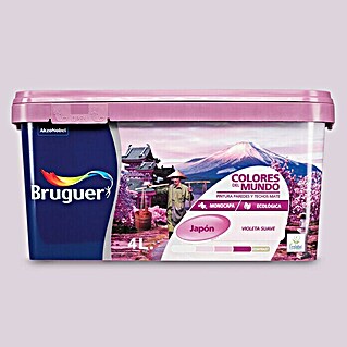 Bruguer Colores del Mundo Pintura para paredes (Japón violeta suave, 4 l, Mate)