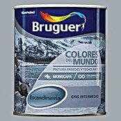 Bruguer Colores del Mundo Pintura para paredes Escandinavia gris intermedio (750 ml, Mate)