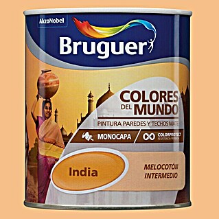Bruguer Colores del Mundo Pintura para paredes (India color intermedio, 750 ml, Mate)