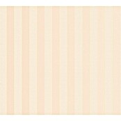 AS Creation Romantico Vliestapete (Apricot, Streifen, 10,05 x 0,53 m)