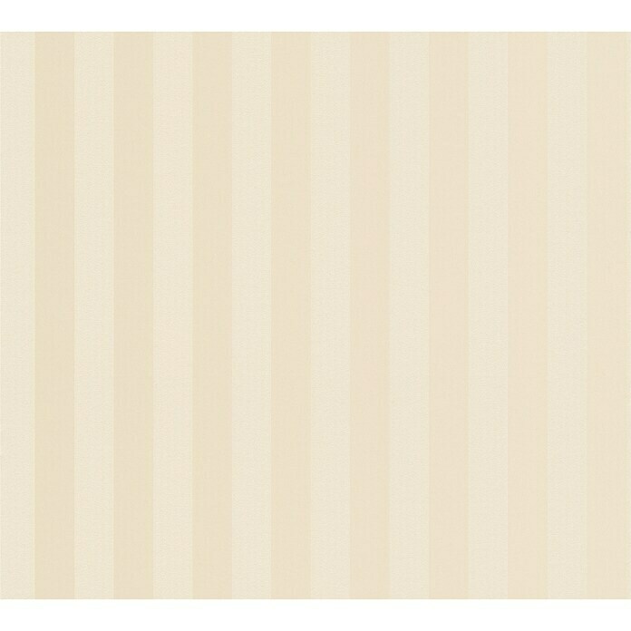 AS Creation Romantico Vliestapete (Creme, Streifen, 10,05 x 0,53 m)