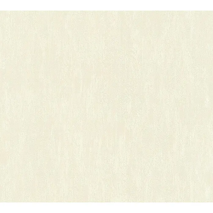 A.S. Création Romantico Vliestapete IV - Weiß, Uni, 10,05 x 0,53 m - Nahaufnahme einer beigen Tapete mit dezenter Textur, die eine warme und einladende Atmosphäre schafft. Perfekt für stilvolle Innenräume.