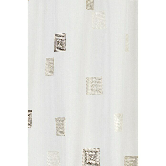 Elbersdrucke Bistrogardine Quadro (140 x 48 cm, 100 % Polyester, Braun/Weiß)