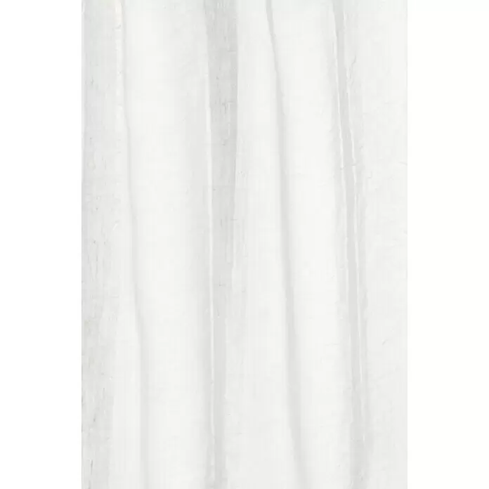 Rideau De Bistrot Semi-Transparent Loni Blanc 45x140 Cm - Avec Tunnel Et Pompons, Style Cottage