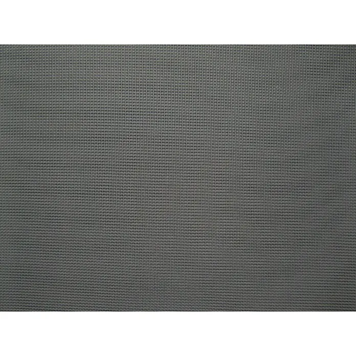 Elbersdrucke Bistrogardine Basic - 140 x 45 cm, 100 % Polyester, Uni, Grau - Nahaufnahme eines grauen, fein gewebten Textils. Ideal für Hintergründe und Texturdesign, zeigt die Detailgenauigkeit der Webstruktur.