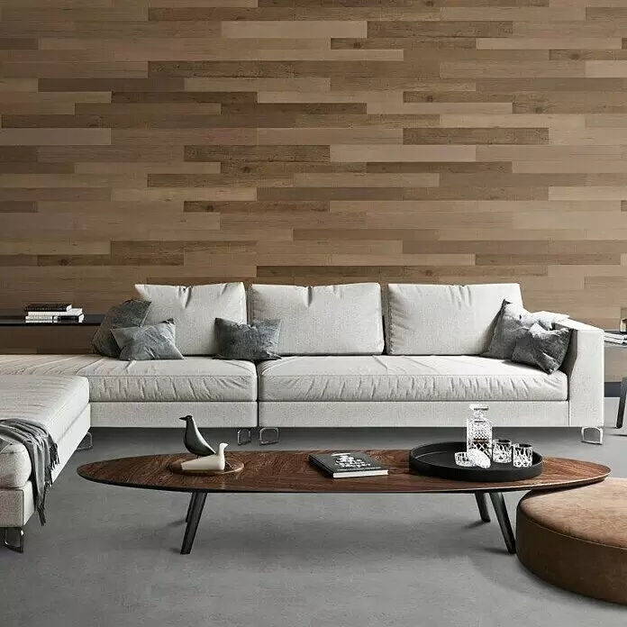 Indo Wandpaneel Barnwall Verona - Shorea, 1.200 x 120 x 10 mm, 0,864 m² - Stimmungsaufnahme