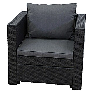 Keter Loungesessel Provence (Polyrattan, Anthrazit)