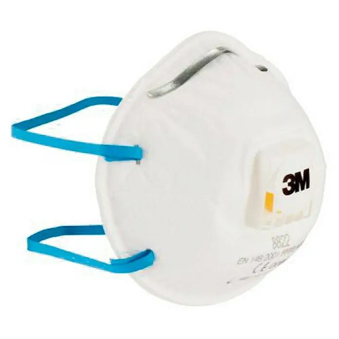 3M Mascarilla de protección respiratoria 8822 - Clase de filtro: FFP2 NR, 10 ud. - Una máscara respiratoria 3M, un producto protector para filtrar partículas y aerosoles, con cintas azules para un ajuste seguro.