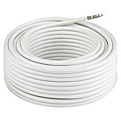 Cable coaxial (25 m, Blanco, 120 dB, Apantallamiento cuádruple)