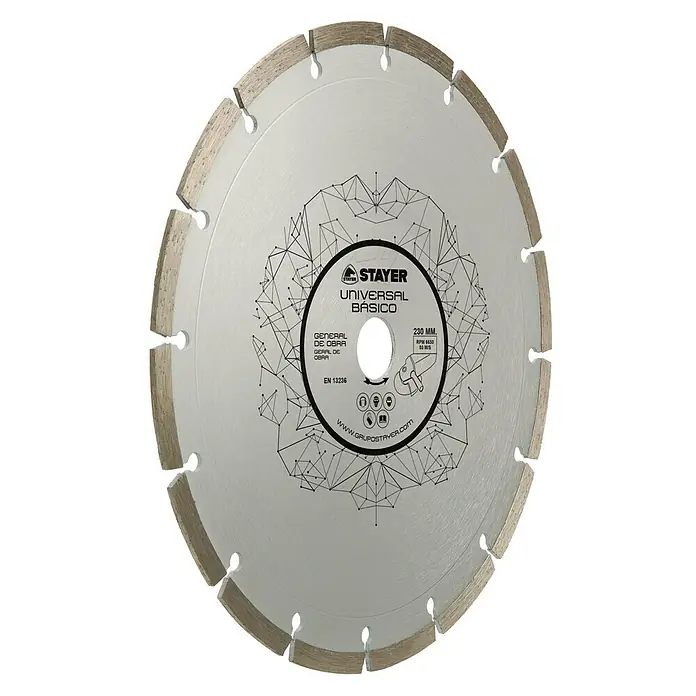 Stayer Disco de corte Universal Básico - Ø x Es: 230 x 2,2 mm, Orificio: 22,22 mm - Disco de sierra STAYER Universal Basico, diámetro de 230 mm, ideal para trabajos generales de construcción. Diseño robusto para un rendimiento fiable.