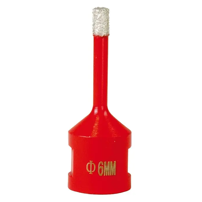 Stayer Sierra de corona diamantada - Diámetro: 6 mm, 1 ud. - Broca de diamante roja de 6 mm para taladrar con precisión materiales duros como azulejos y vidrio.
