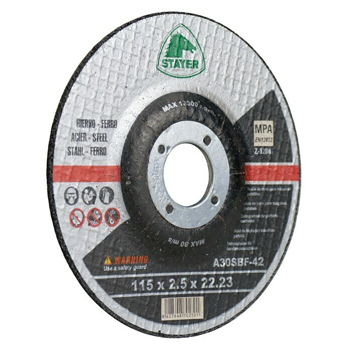 Stayer Disco de corte metal (Diámetro disco: 115 mm, Espesor disco: 2,5 mm, Apto para: Metal)