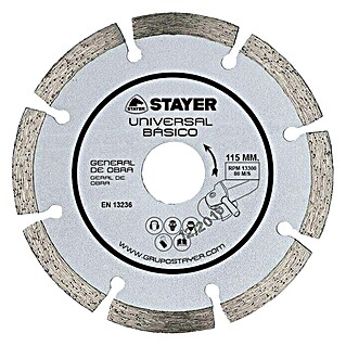 Stayer Disco de corte de diamante Universal Básico (Apto para: Ladrillo, Diámetro disco: 125 mm)