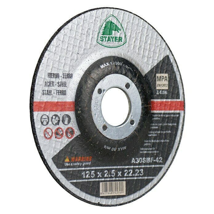 Stayer Disco de corte metal (Diámetro disco: 125 mm, Espesor disco: 2,5 mm, Apto para: Metal)