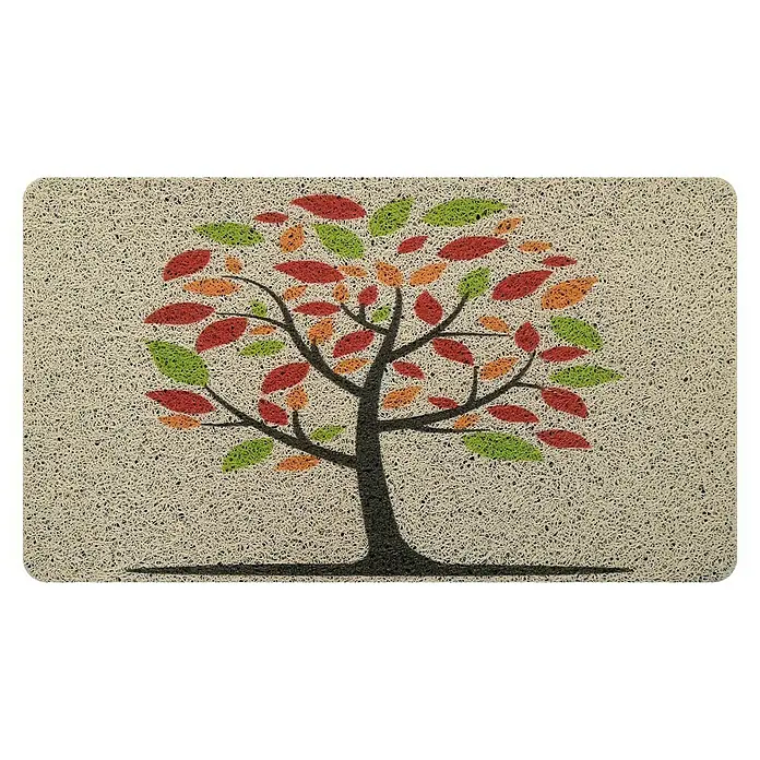 Estera atrapapolvo Rizzo Sequoia - Multicolor, 70 x 40 cm - Alfombra con diseño de árbol. Una alfombra decorativa y funcional con un colorido diseño de árbol para la entrada.