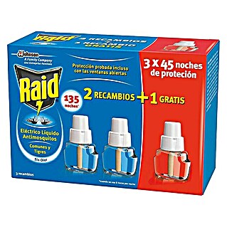 Raid Producto anti-insectos eléctrico líquido REC recambios (3 ud.)