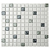 Mozaïektegel vierkant Classic TD 180N (30,5 x 30,5 cm, Wit/Zwart, Glanzend) | BAUHAUS