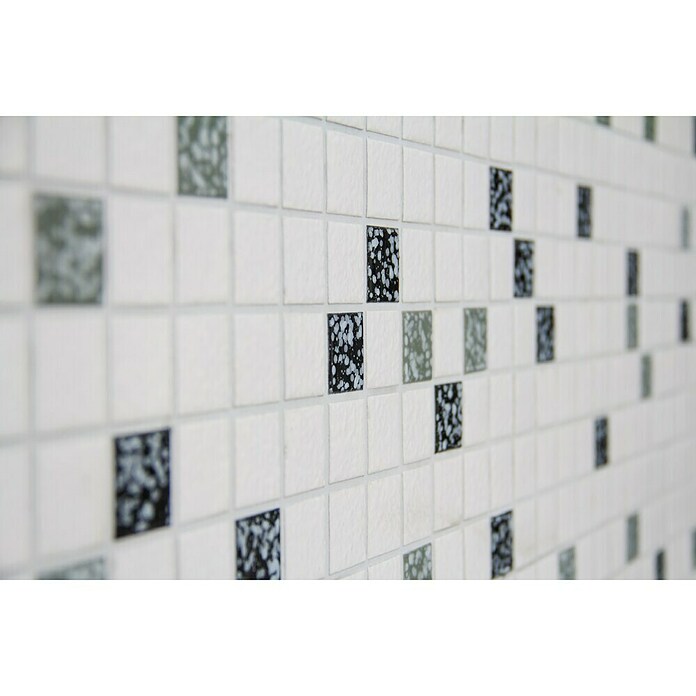 Mozaïektegel vierkant Classic TD 180N (30,5 x 30,5 cm, Wit/Zwart, Glanzend) | BAUHAUS