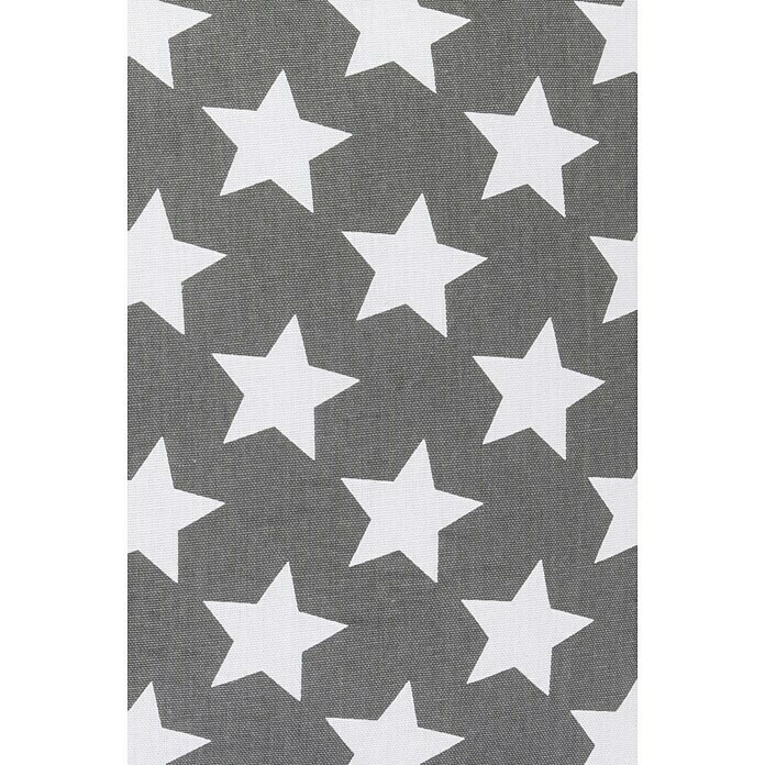 Elbersdrucke Kissen (Stars Allover, Anthrazit/Weiß, 45 x 45 cm, 100 % Baumwolle)
