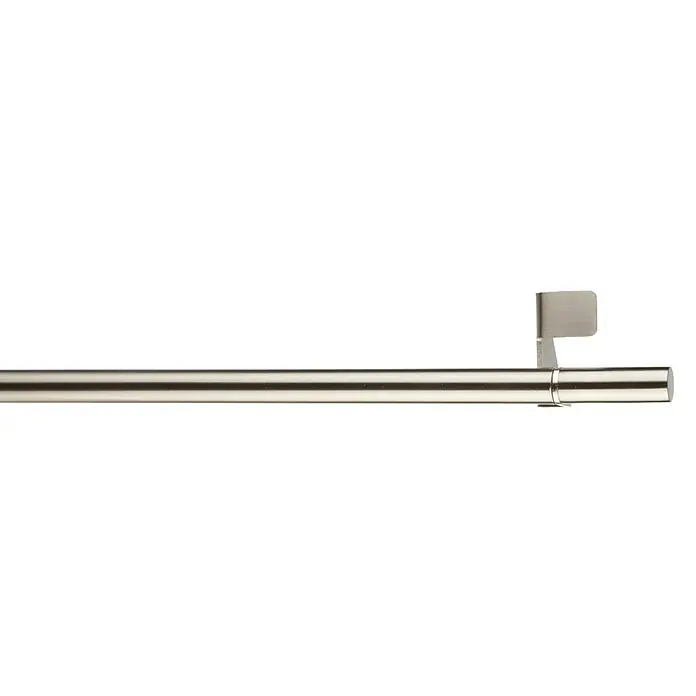 Expo Ambiente Klemmstange - Auszugslänge: 30 cm - 50 cm, Edelstahloptik, Ausziehbar, Metall - Eine Teleskop-Duschvorhangstange mit einem modernen, gebürsteten Nickel-Finish und einer stabilen Halterung für eine einfache und sichere Installation.