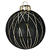 Christbaumkugel (Schwarz, Glas, Durchmesser: 8 cm)