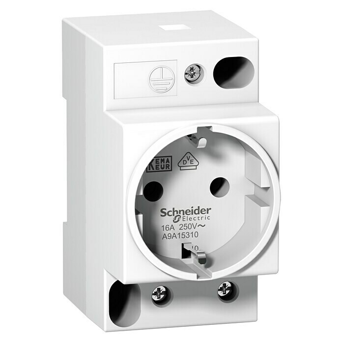 Schneider Electric Steckdose für Hutschiene250 V, 50/60 Hz, 16 A Front View